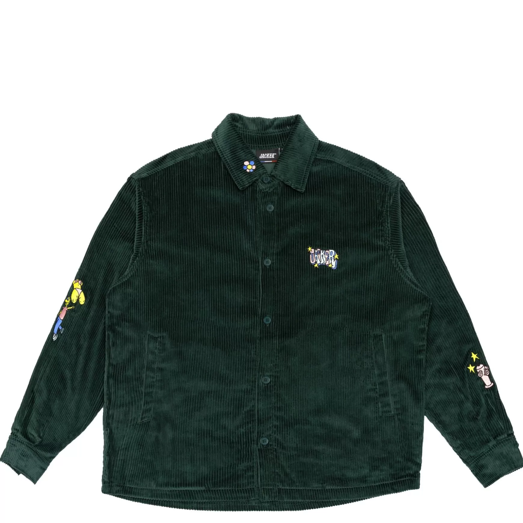 Jacker Shirts>City Tour Corduroy Shirt-Dark Green