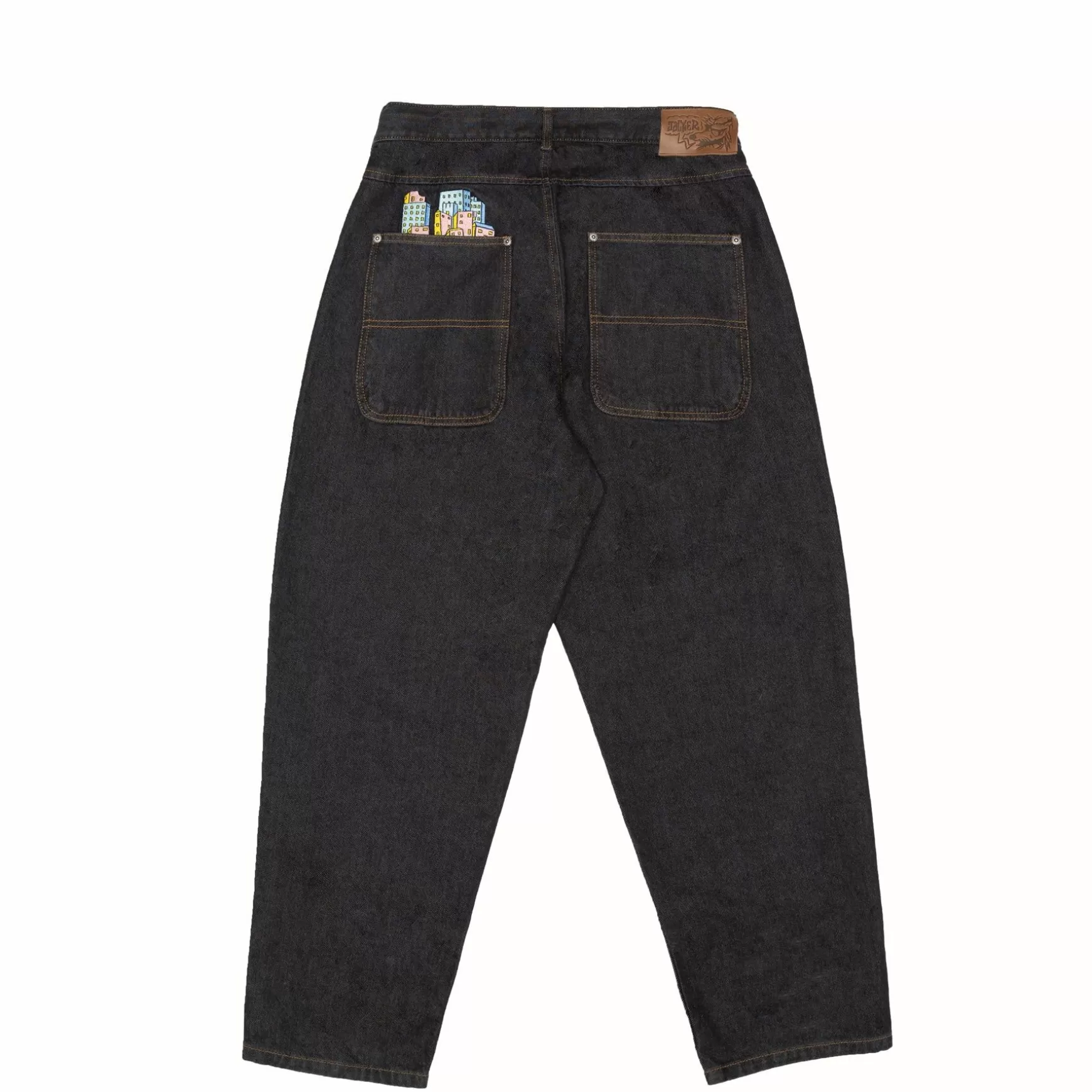 Jacker Denim>City Tour Denim Baggy Pant-Black