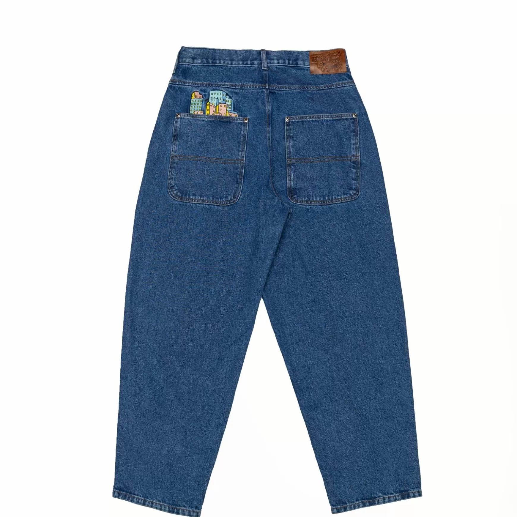 Jacker Denim>City Tour Denim Baggy Pant-Blue