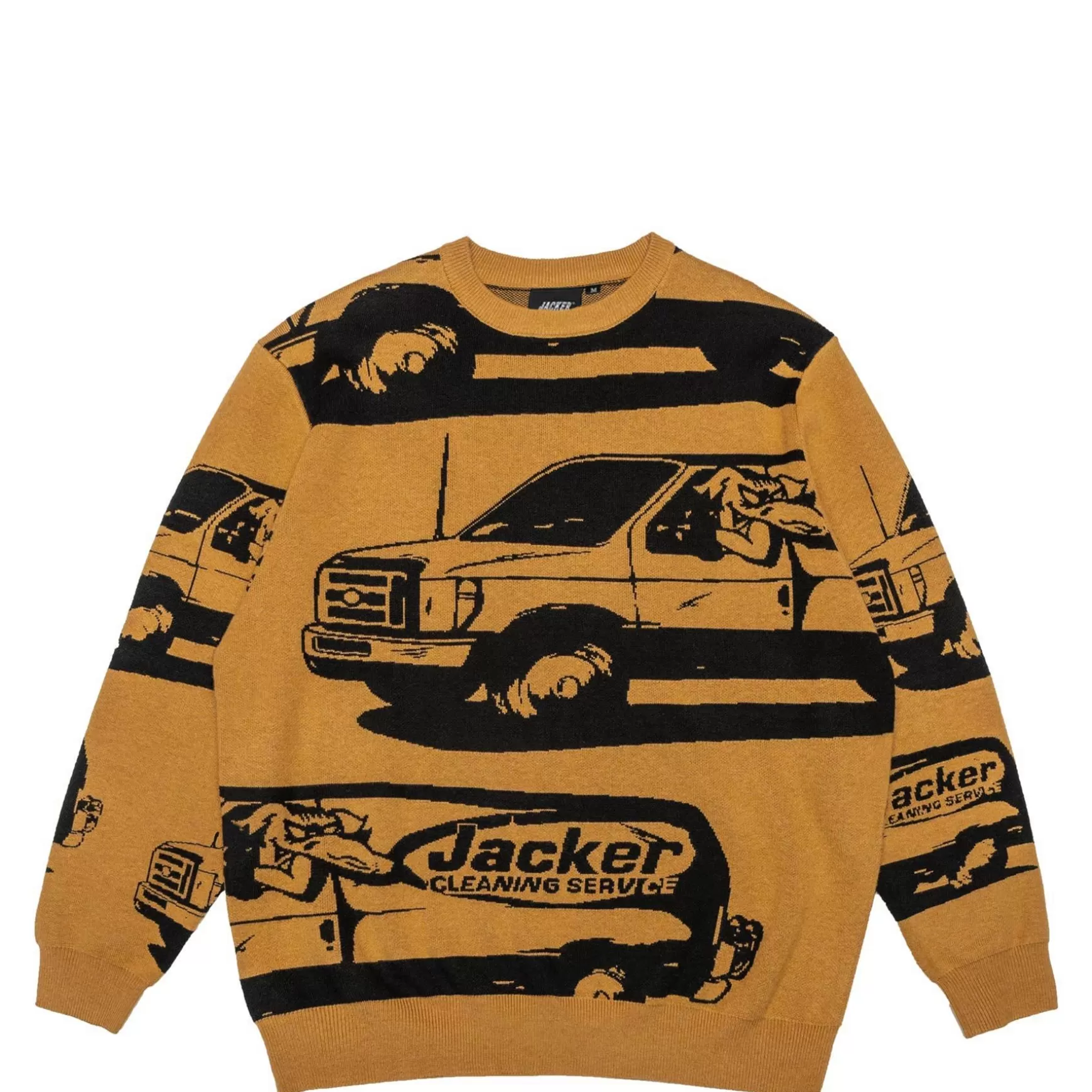 Jacker Sweatshirts>Cleaner Crewneck Knit-Yellow