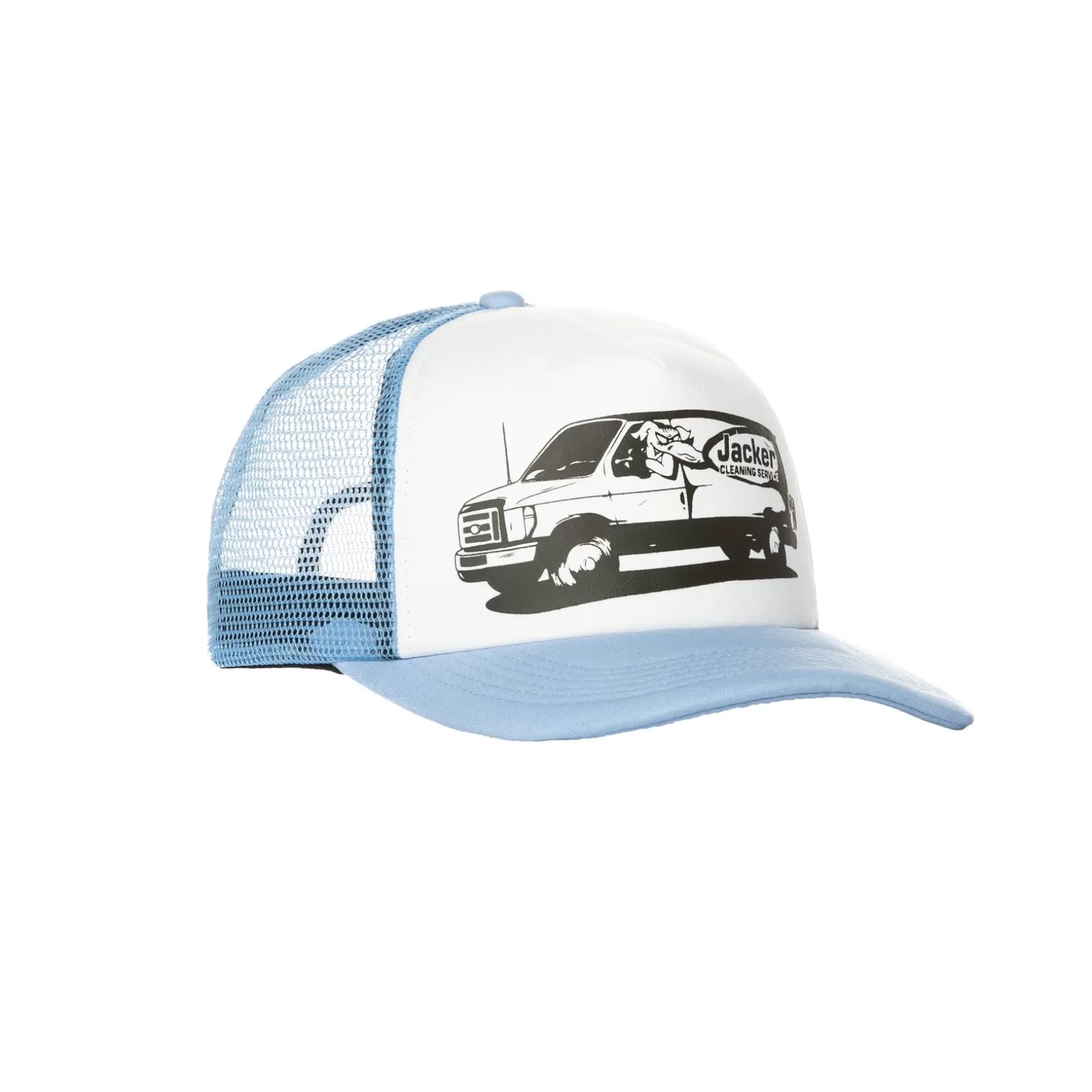 Jacker Headwear>Cleaner Trucker Cap-Blue