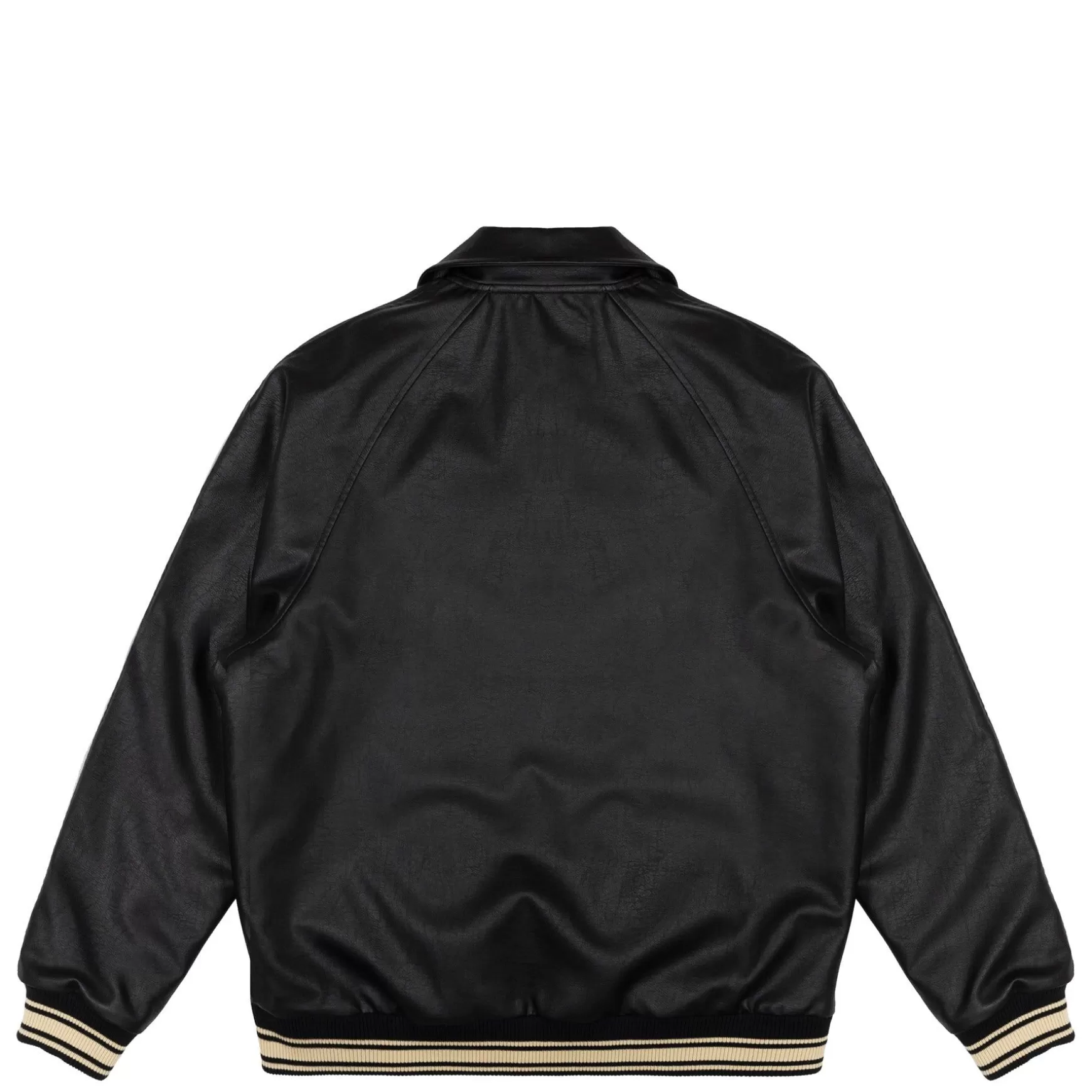 Jacker Jackets>College-Faux Leather Jacket-Black