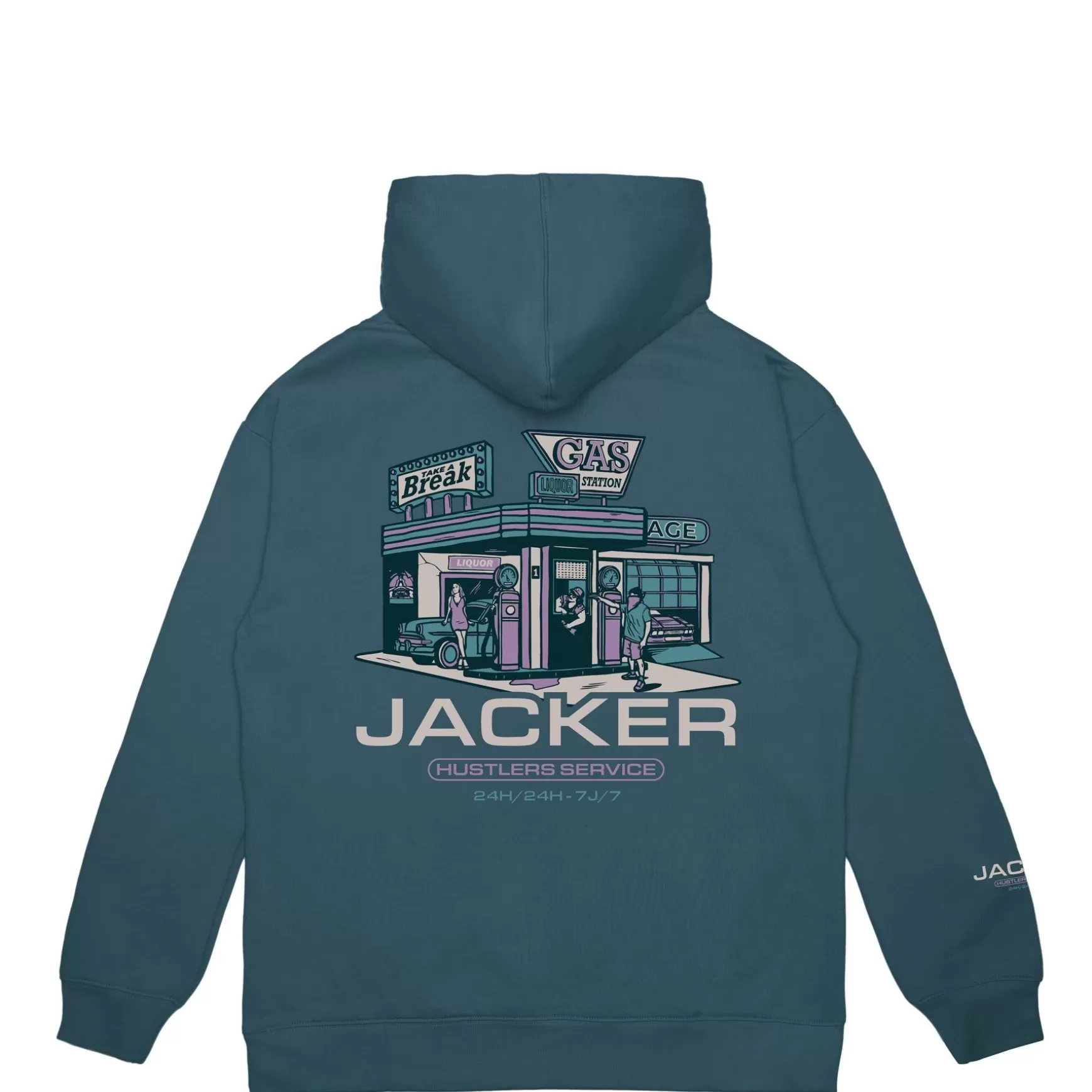 Jacker Sweatshirts>Hustler Service-Hoodie-Blue