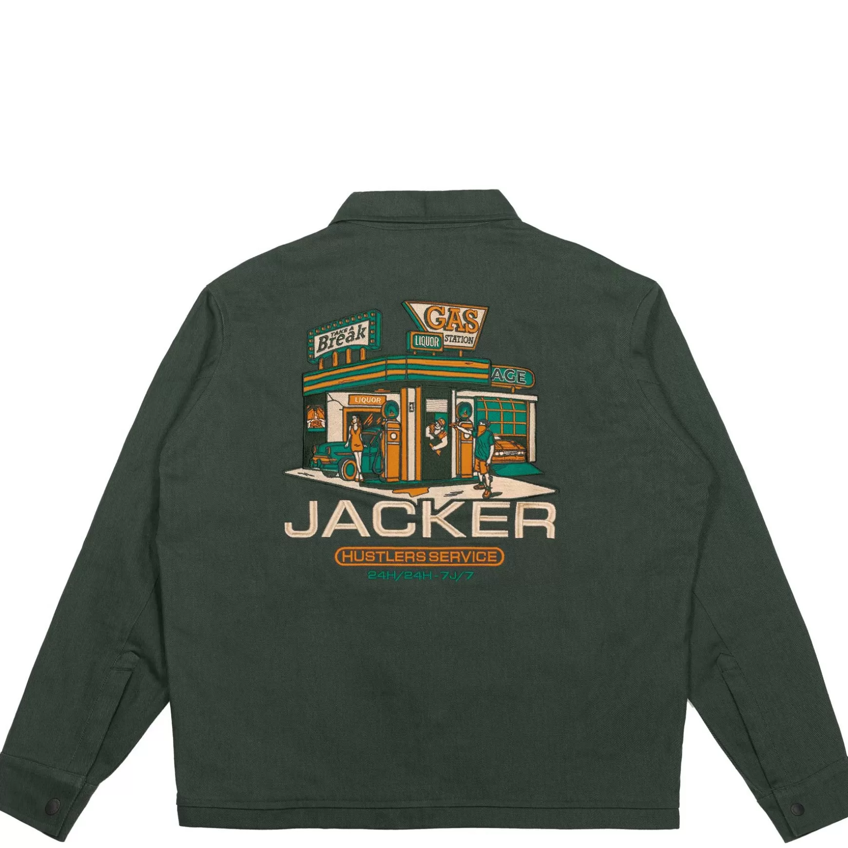 Jacker Jackets>Hustler Service-Jacket-Green