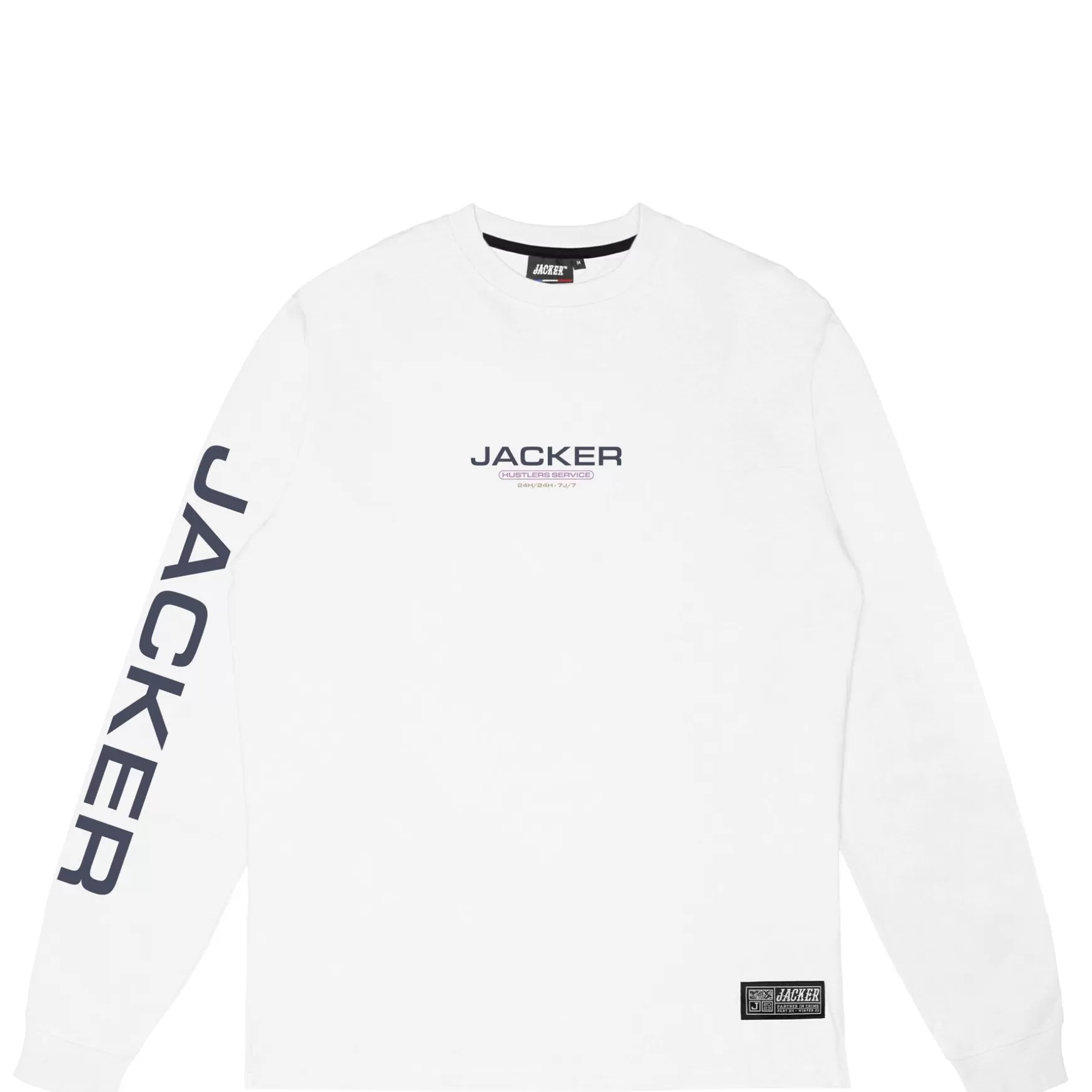 Jacker T-Shirts>Hustler Service-Long Sleeves-White