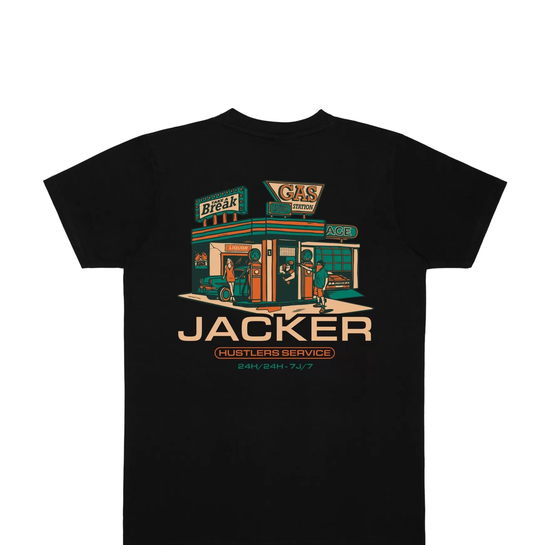 Jacker T-Shirts>Hustler Service-T-Shirt-Black