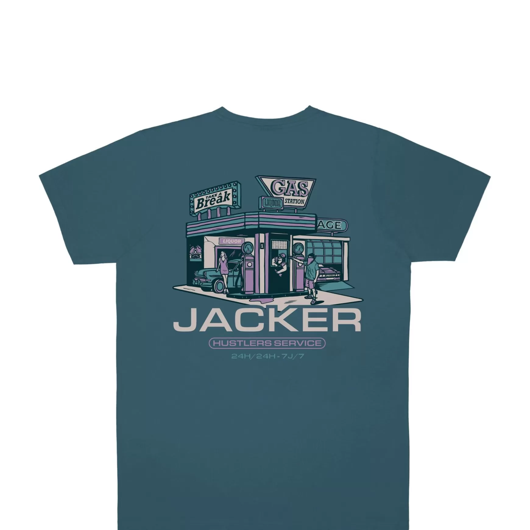 Jacker T-Shirts>Hustler Service-T-Shirt-Blue