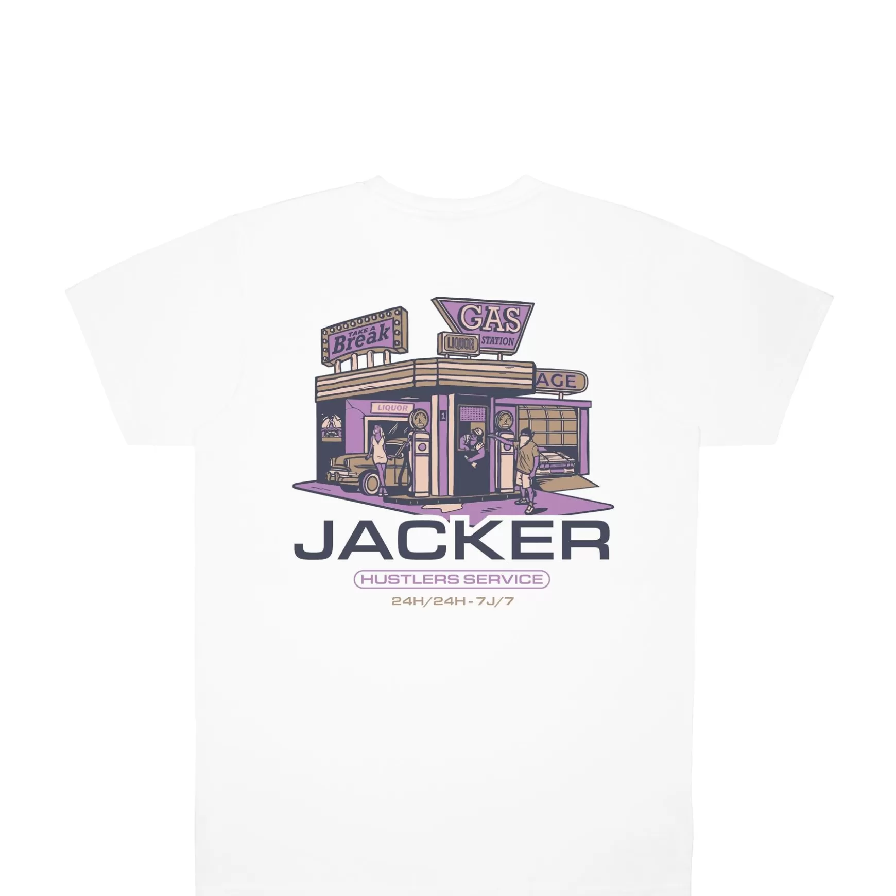 Jacker T-Shirts>Hustler Service-T-Shirt-White