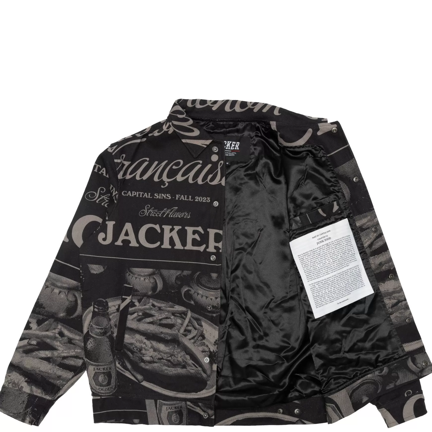 Jacker Jackets>Junk Food-Jacket-Black