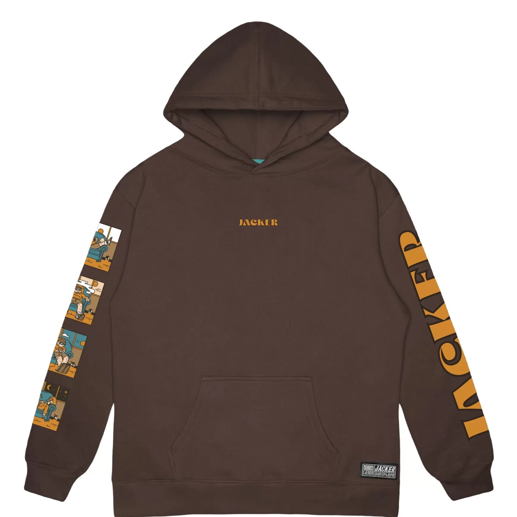 Jacker Sweatshirts>Lazy-Hoodie-Brown