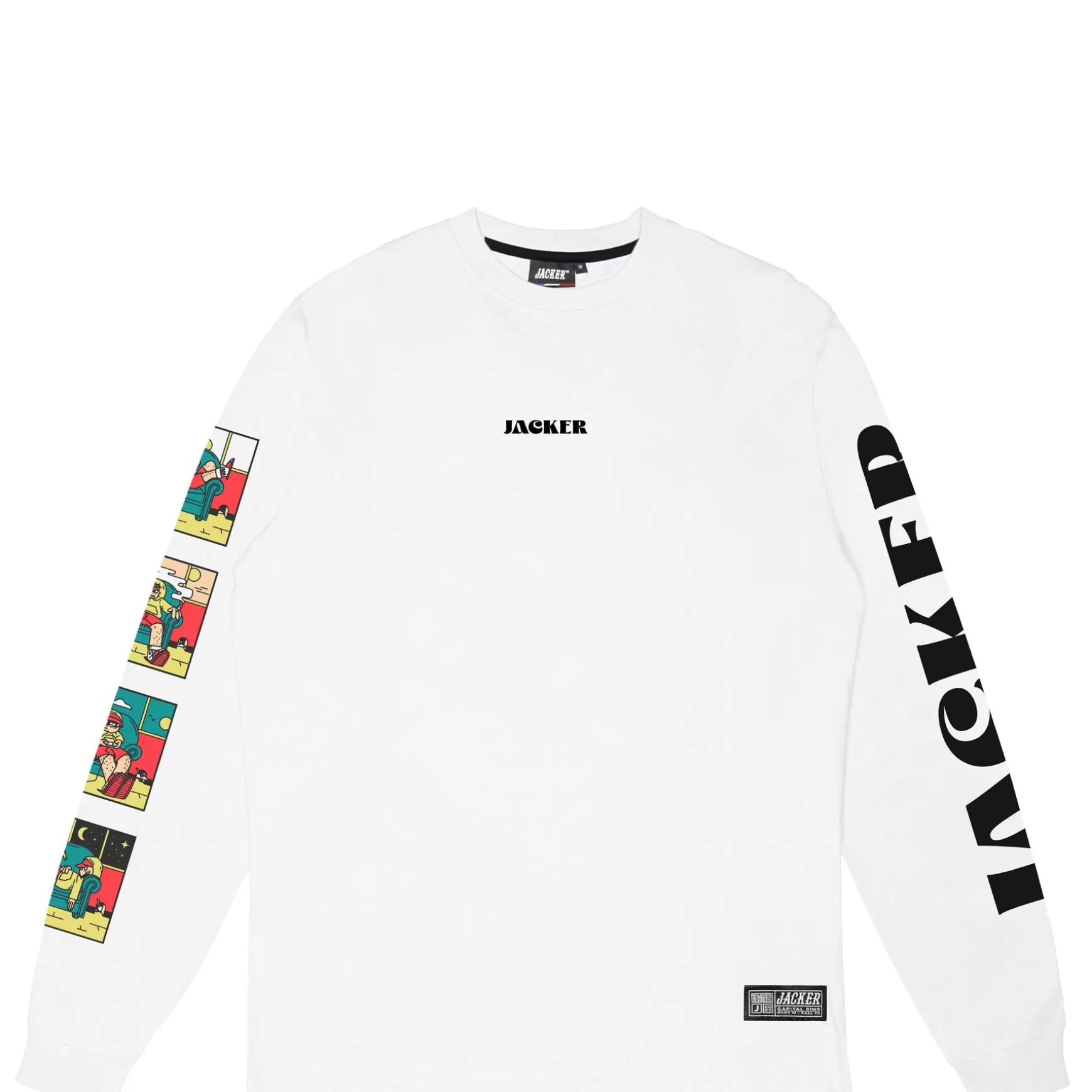 Jacker T-Shirts>Lazy-Long Sleeves-White