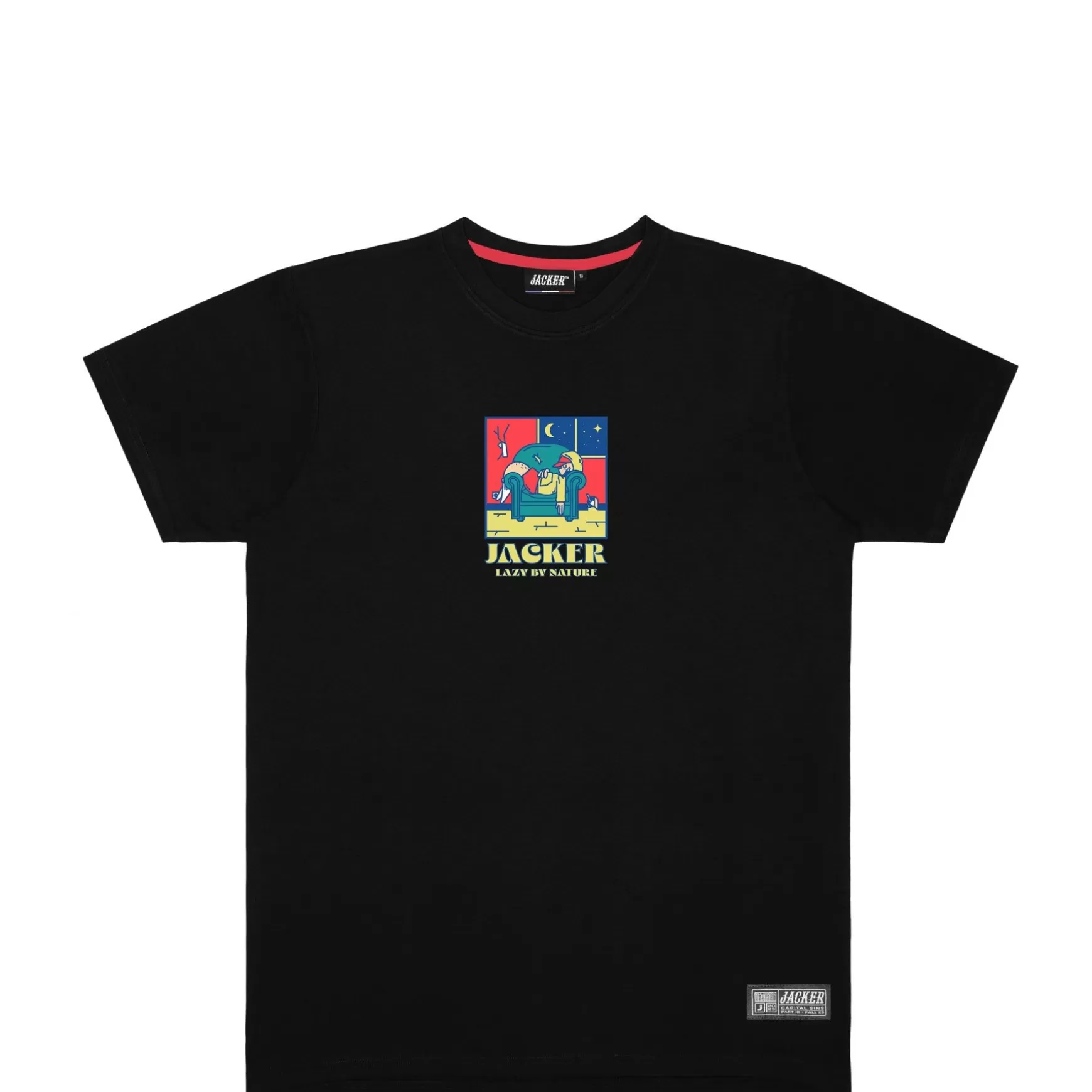 Jacker T-Shirts>Lazy-T-Shirt-Black