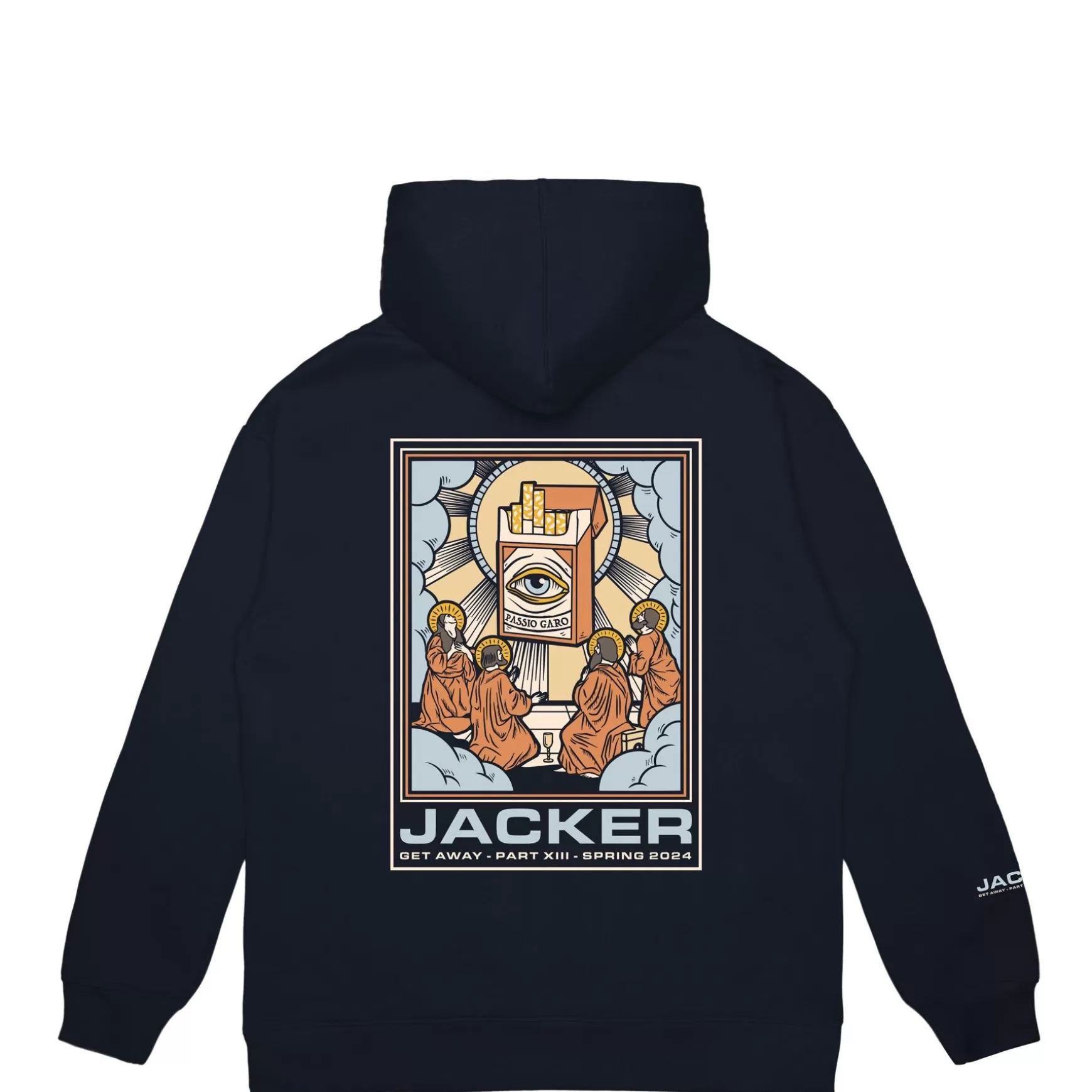 Jacker Sweatshirts>Passio Garo Hoodie-Navy