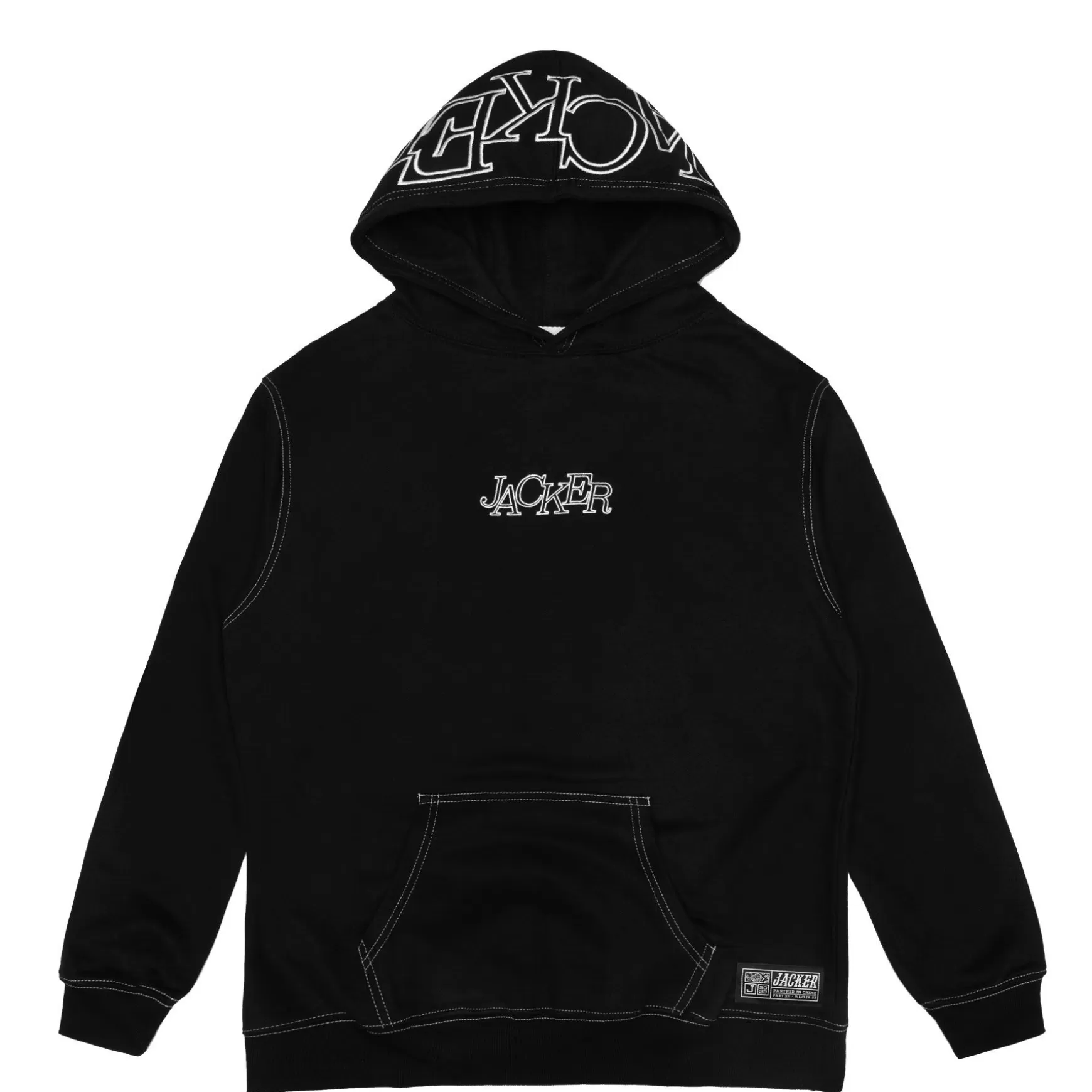 Jacker Sweatshirts>Select Contrast Hood-Hoodie-Black