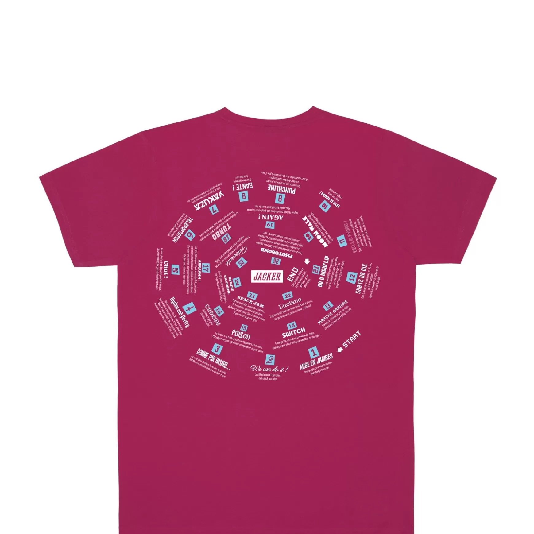 Jacker T-Shirts>Spiral Game-T-Shirt-Fushia