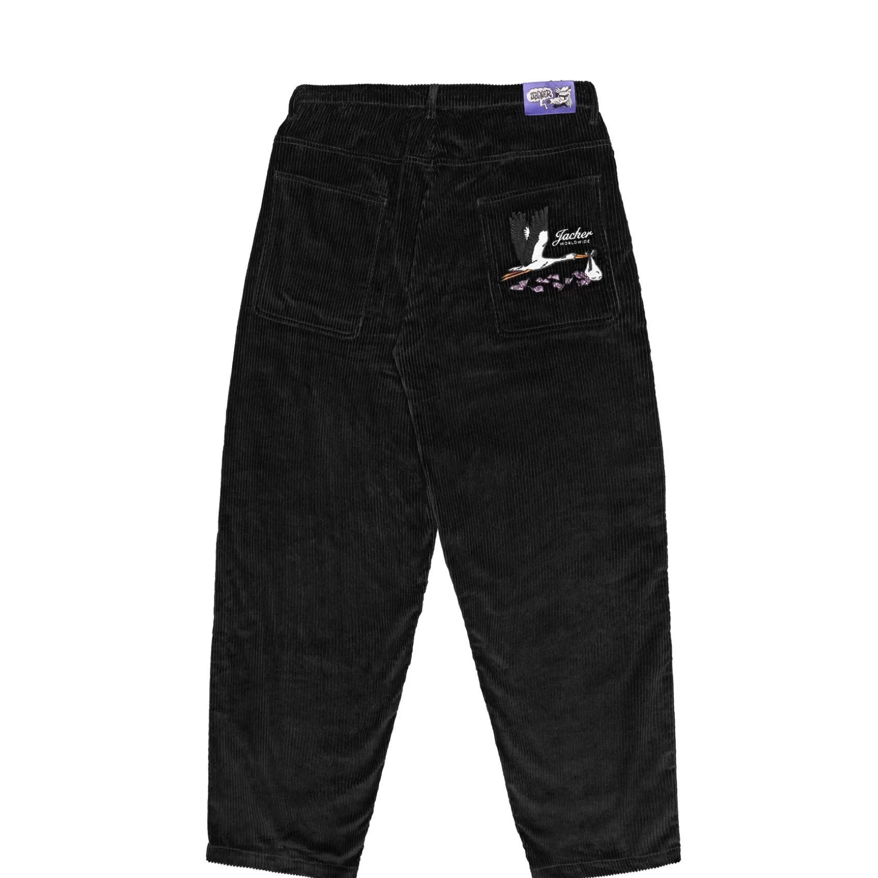 Jacker Pants & Shorts>Stork Corduroy-Baggy Pant-Black