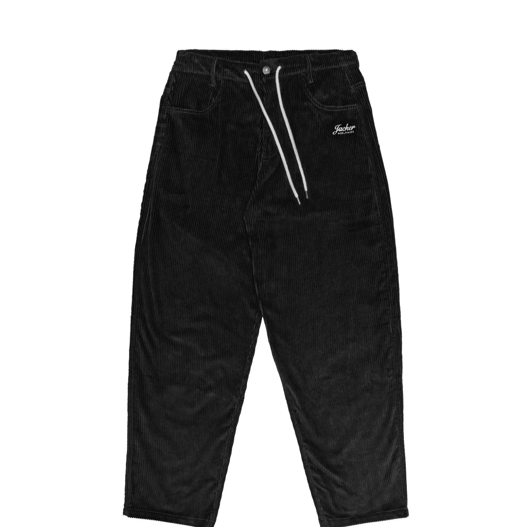 Jacker Pants & Shorts>Stork Corduroy-Baggy Pant-Black